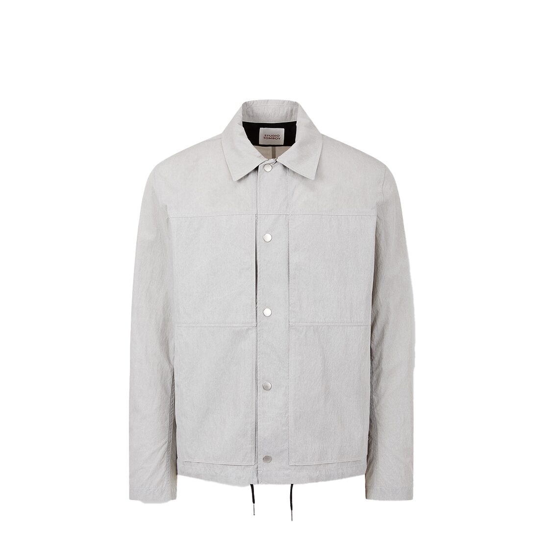 Studio Tomboy Big Pocket Shirt Jumper Light Grey