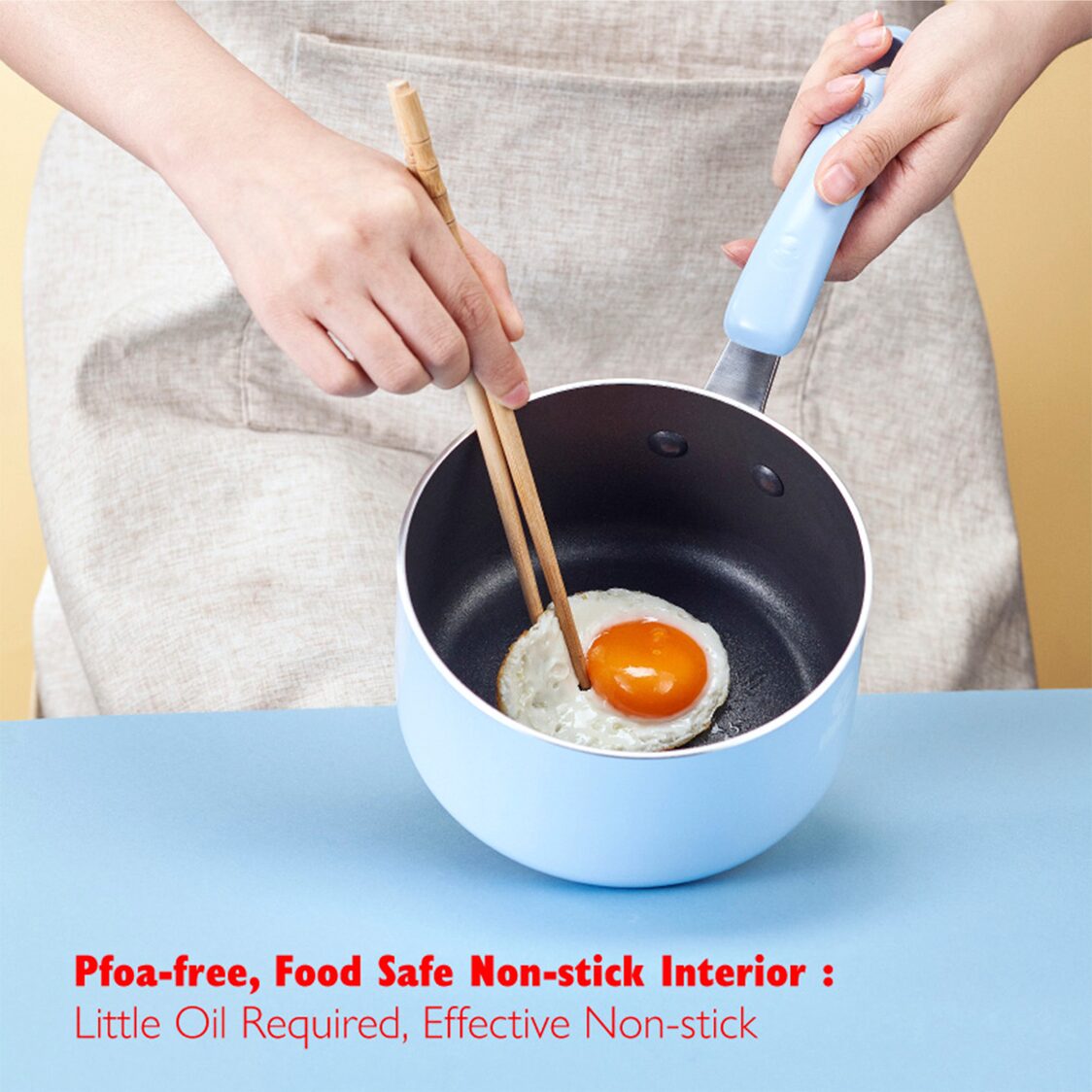 ASD X Doraemon 16CM I.H. Non-Stick Saucepan - Blue (NL16DR1WG-B)