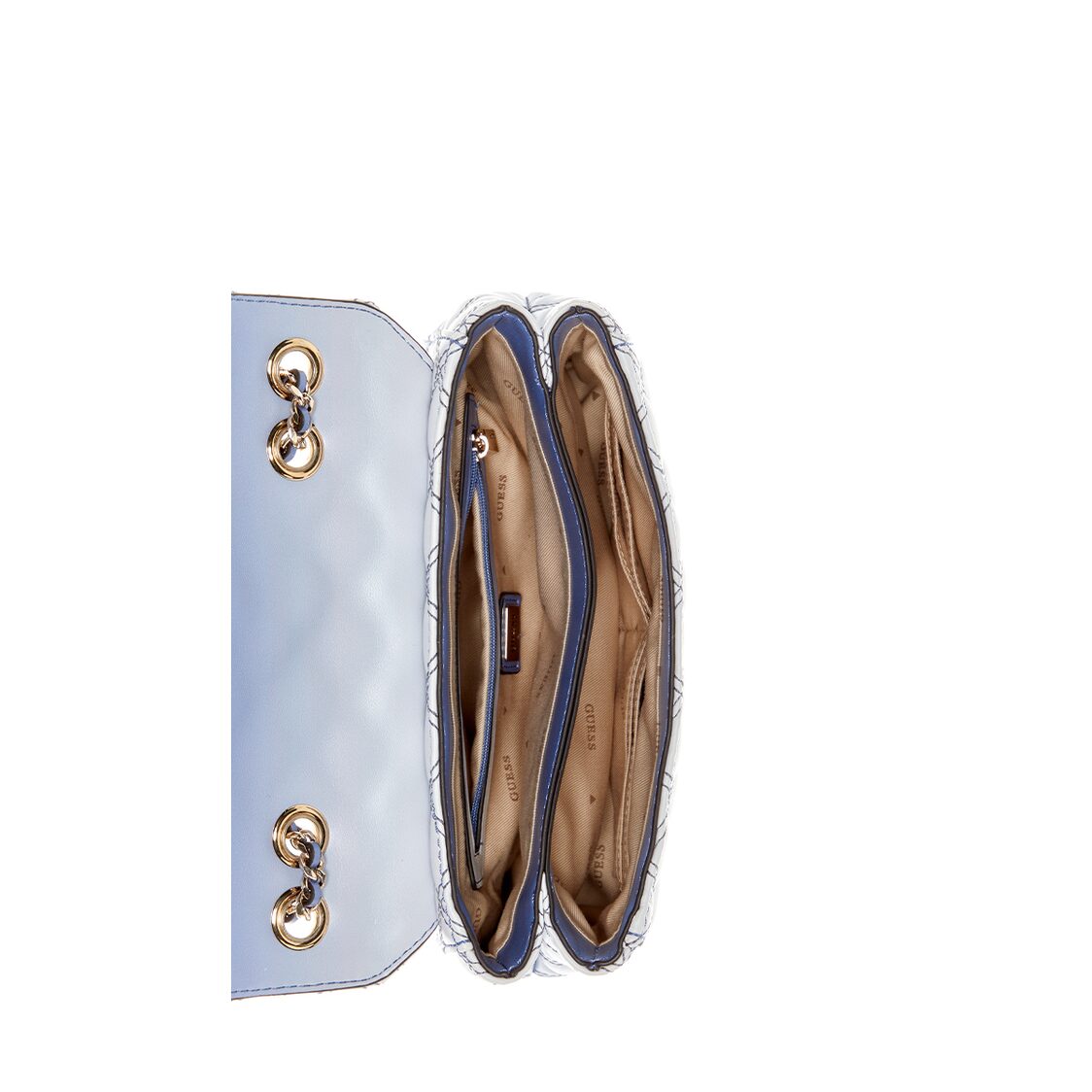 Guess Giully 2 Comp Cnvrtble Flap,Stormy Blue Multi