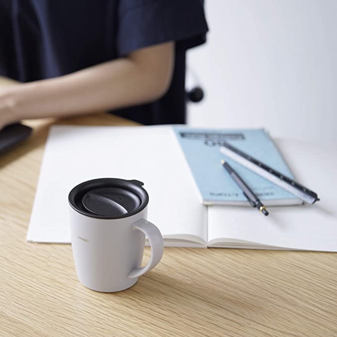 HARIO Heat Retention Mug with Lid 300ml - Grey (SMF-300GR)