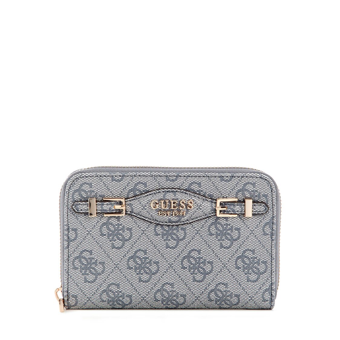 Guess Katya Slg Medium Zip Around - Slate Logo