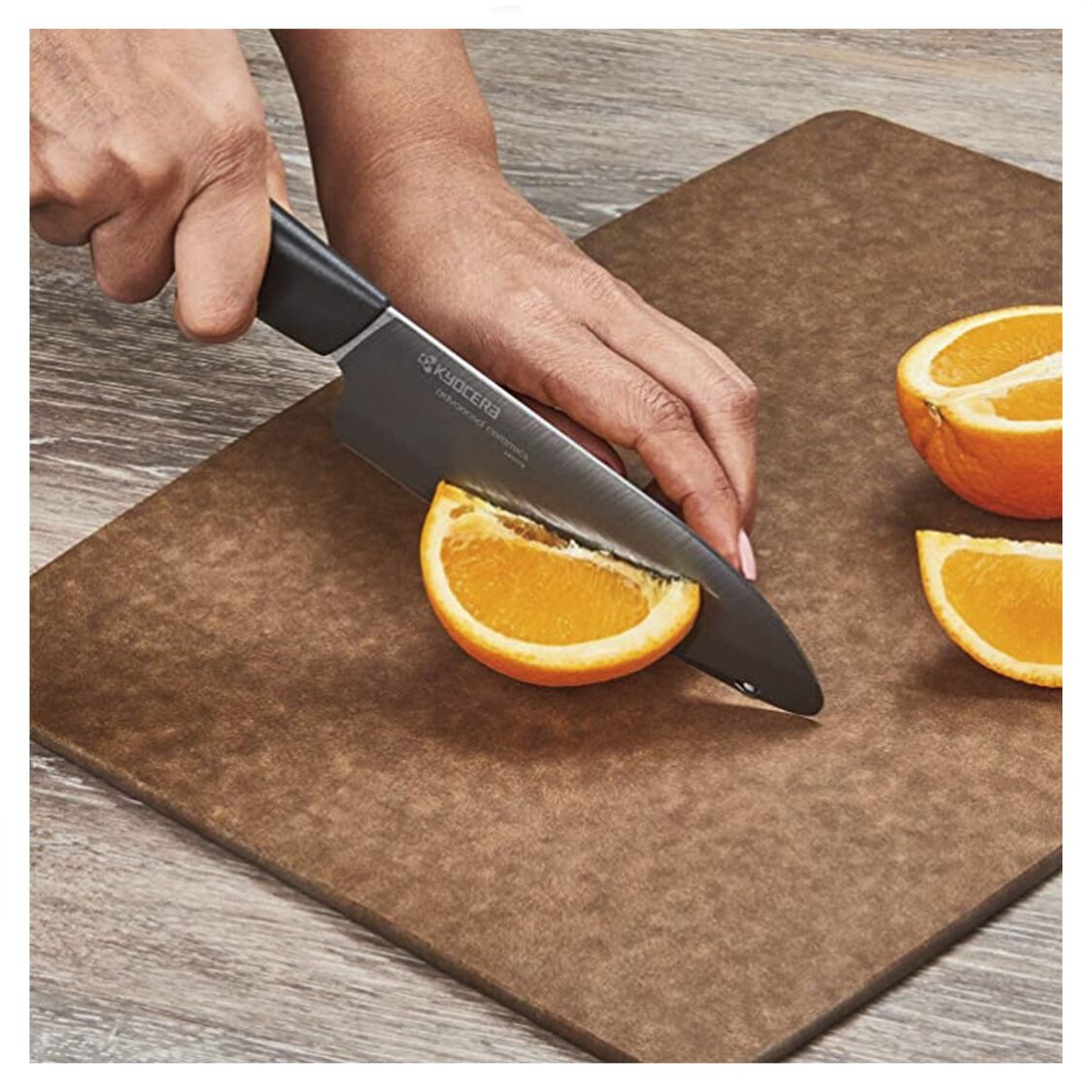 KYOCERA Ergonomic Advanced Ceramic Santoku Knife 14cm - Black (FK-140 BK-BK)