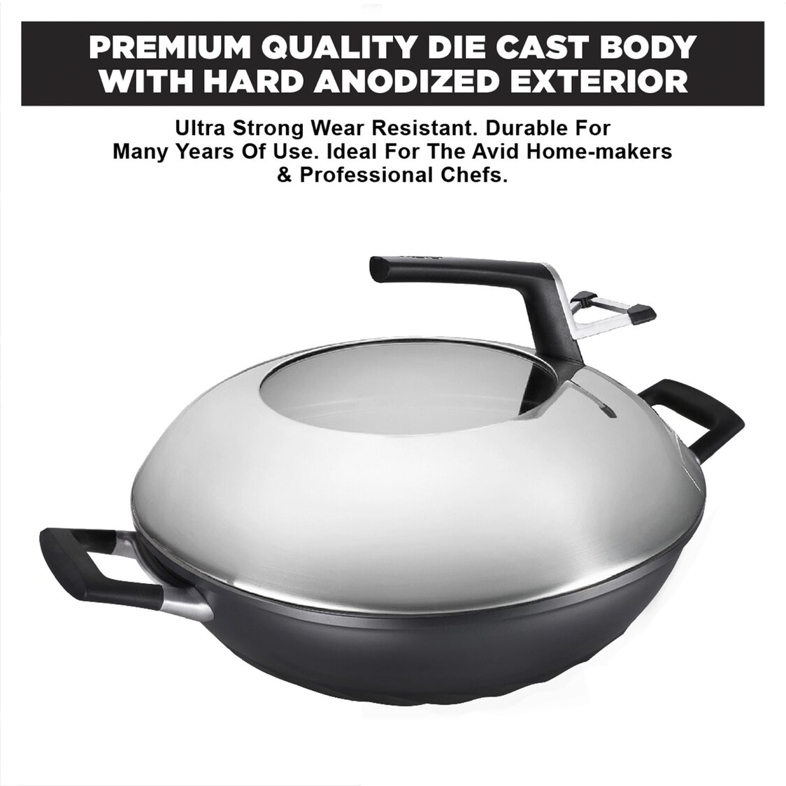 ASD Tornado Elite IH Die Cast Non-Stick Chef Wok 36cm (HP2336TEIH-3G)