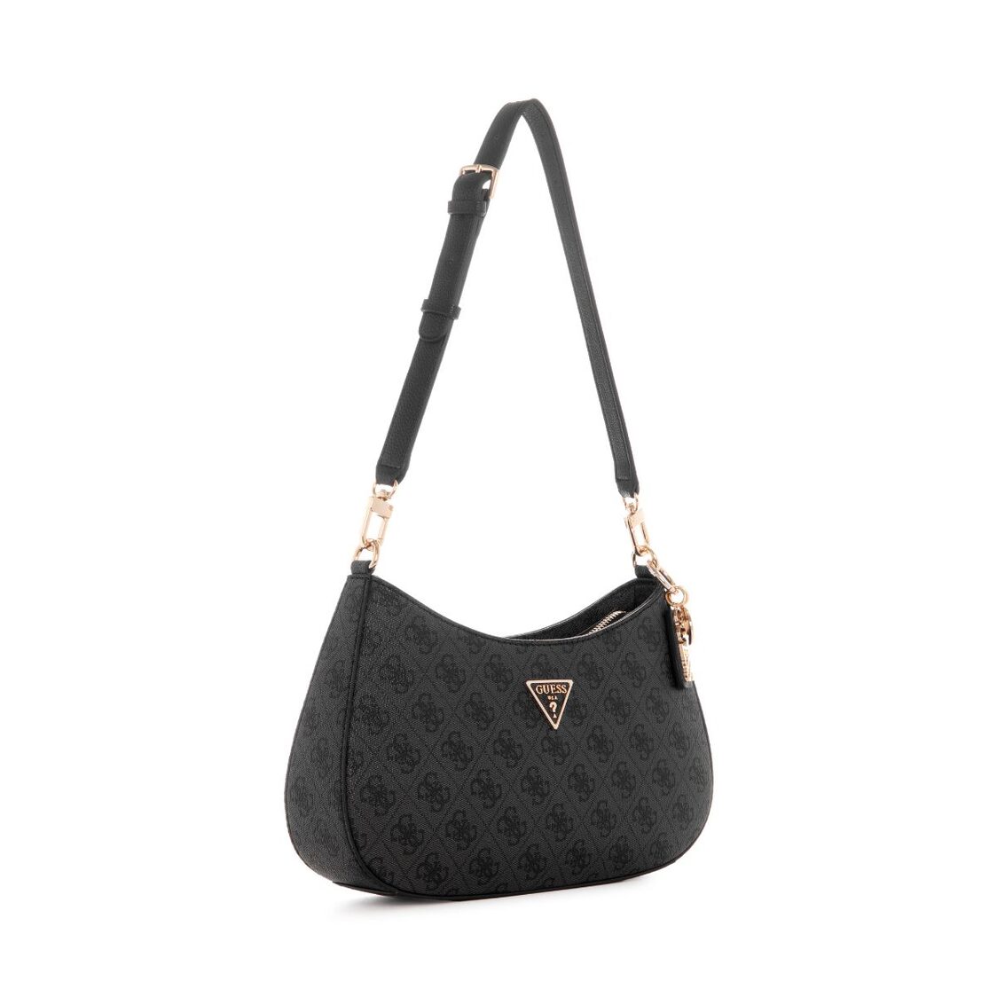 Guess Noelle II Top Zip Shoulder Bag - Coal Logo
