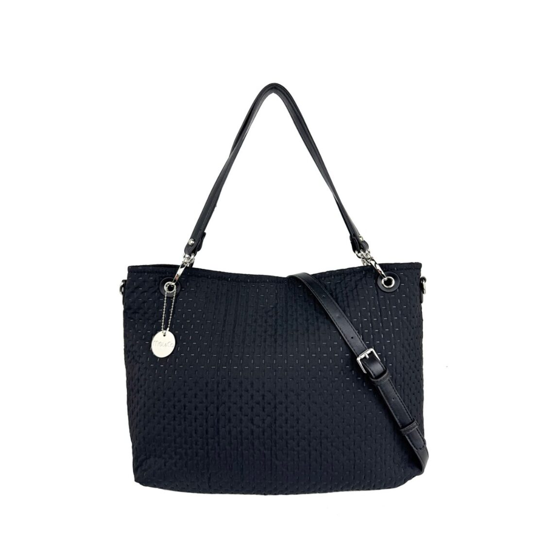 Mel&Co Embossed Nylon Double Handle Bag