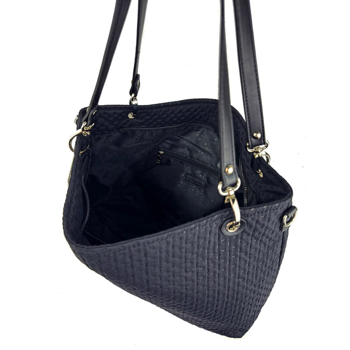 Mel&Co Embossed Nylon Double Handle Bag