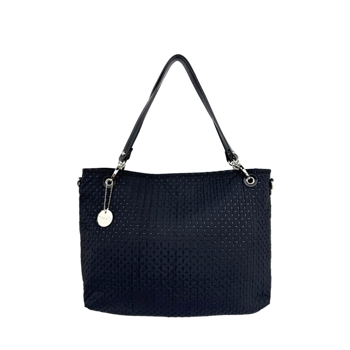 Mel&Co Embossed Nylon Double Handle Bag