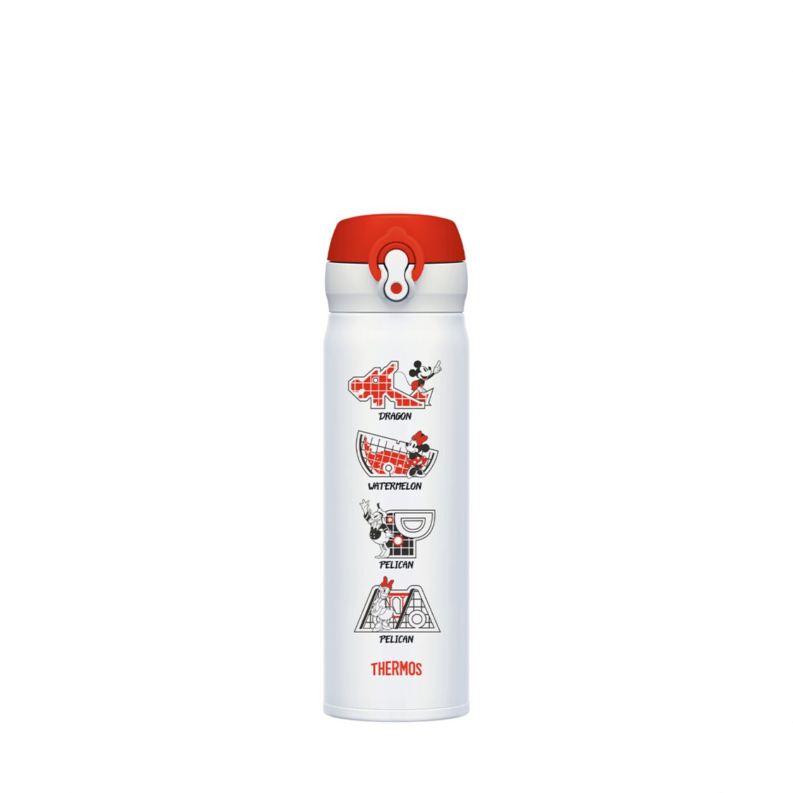 Thermos Stainless Steel Mickey Love Singapore One-Push Tumbler 0.5L (JNL-502DSS MTWH)