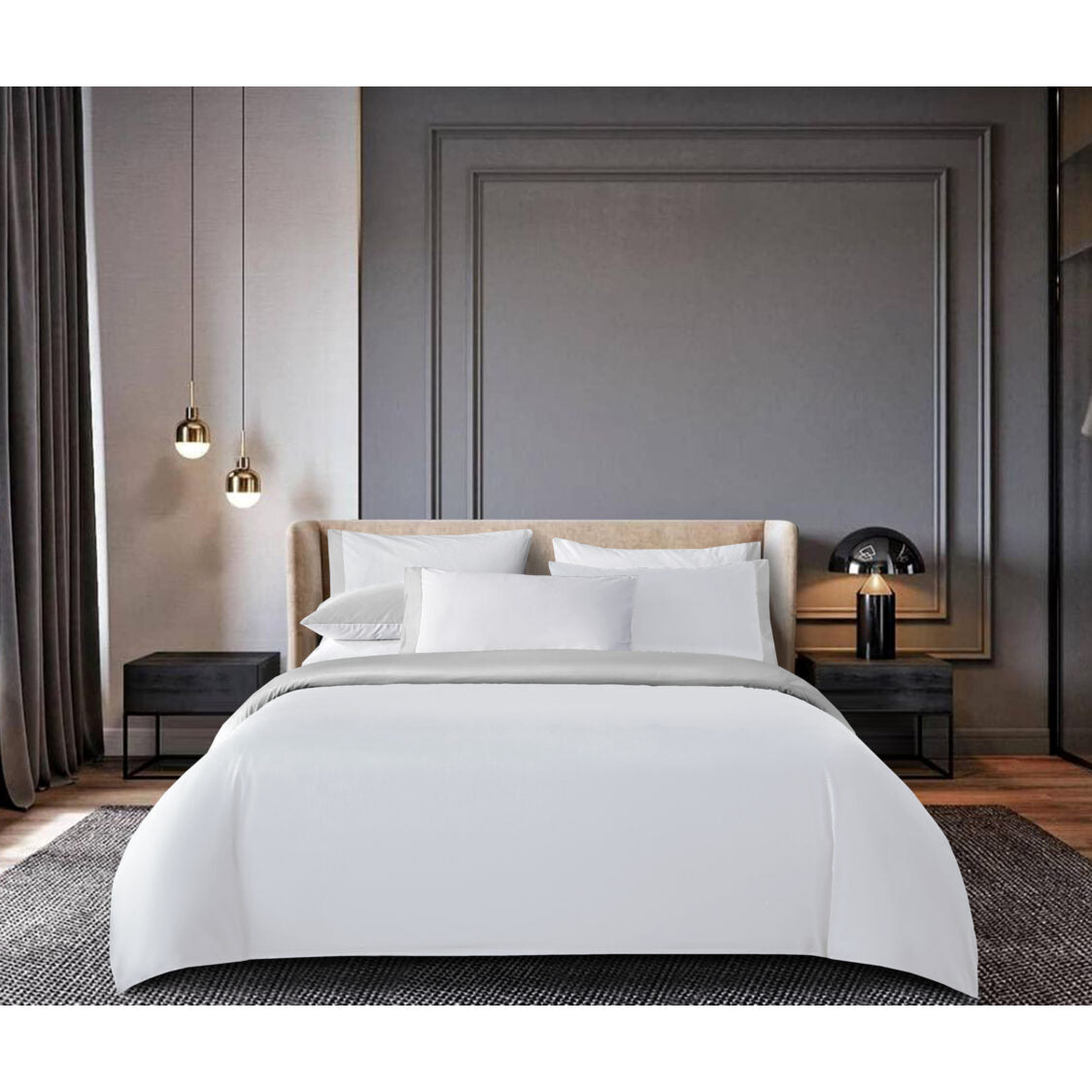 Penthouse Living Cassio Bedset White Silver