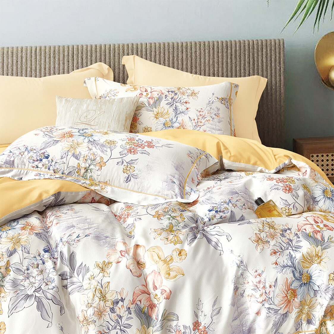 Suzanne Sobelle Bloomsbury Luxury Tencel CMSS96 Soleil-Deluxe Fitted Sheet Set / Bed Set / Comforter