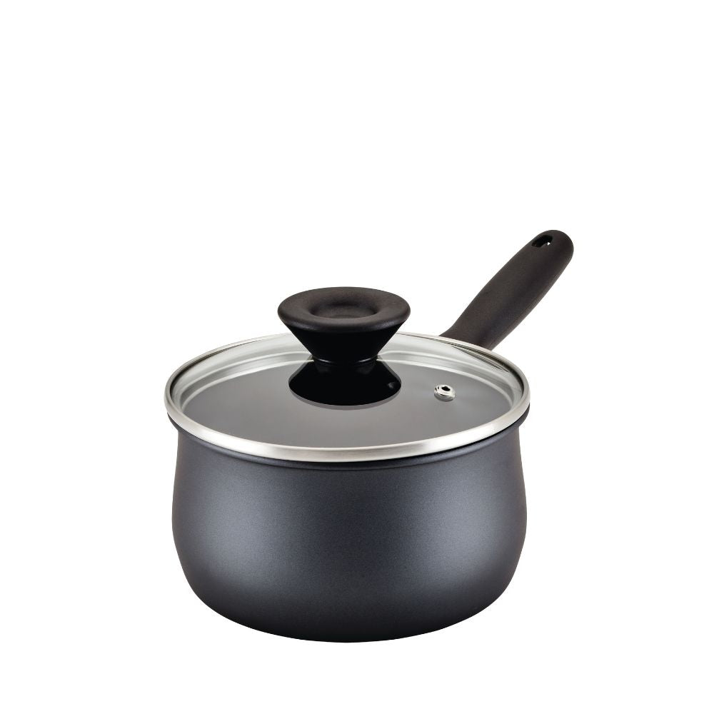 Meyer Midnight Nonstick Saucepan with Glass Lid