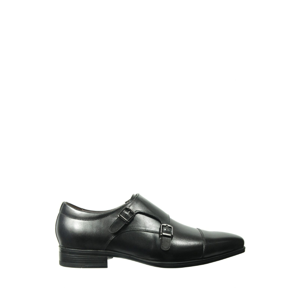 Frank Williams Men Shoes Monk Strap M8211 Black
