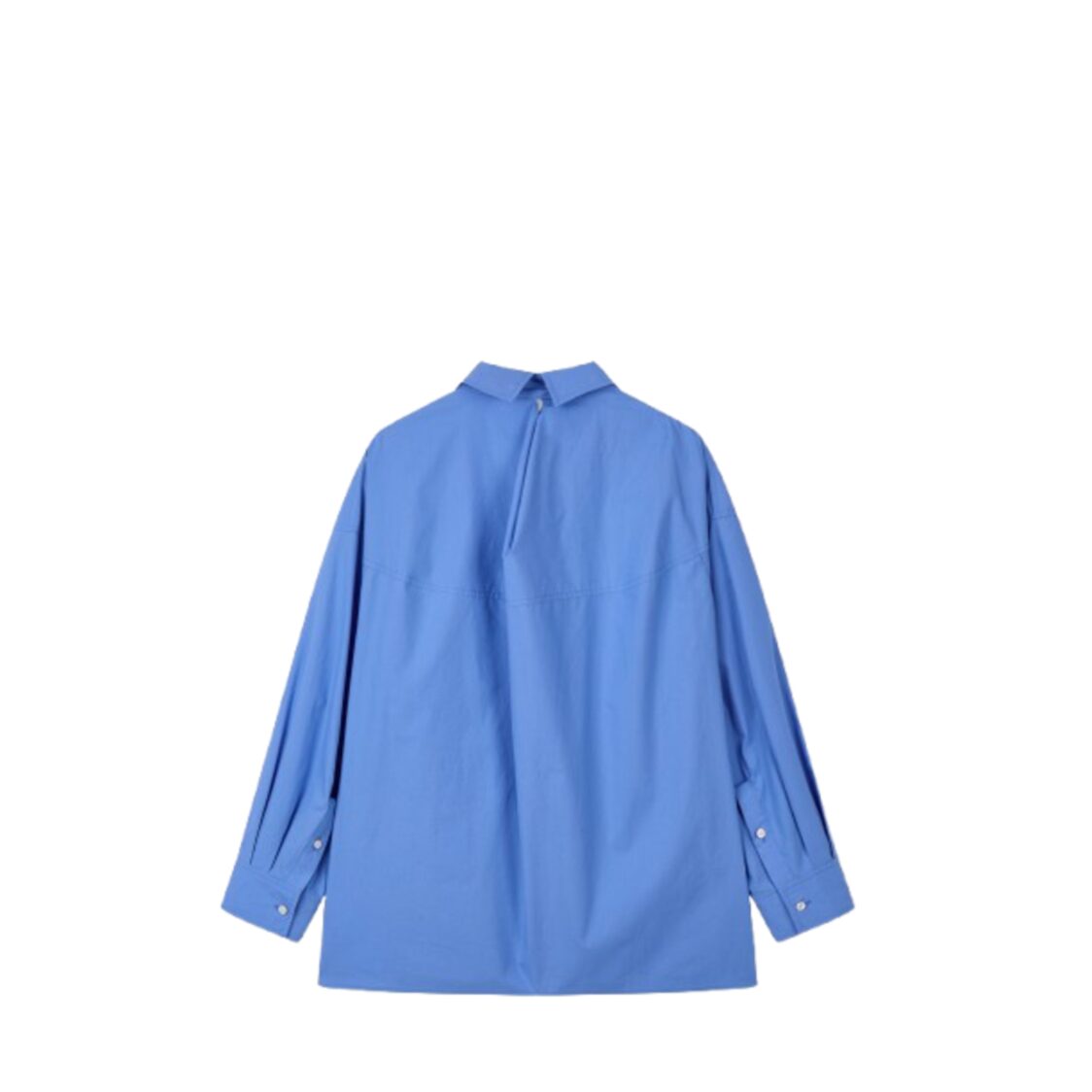 Voice Of Voices Cotton Solid Blouse Blue