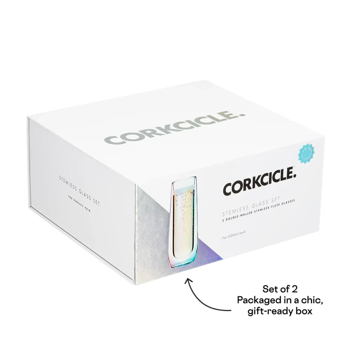 Corkcicle Flute Glass 2pcs Set