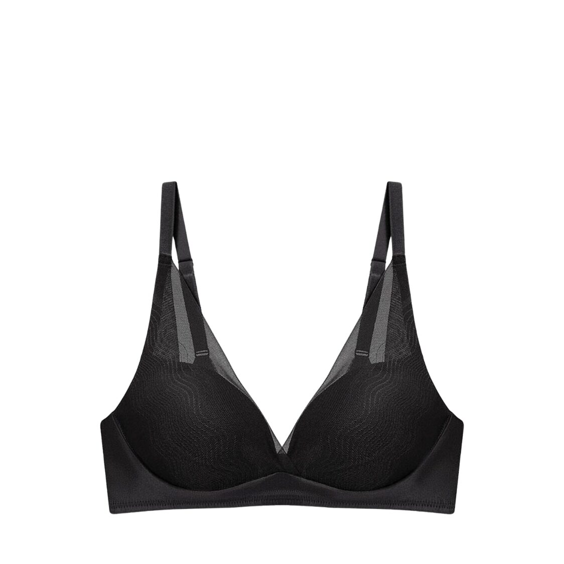 Triumph Smooth Sensation Magic Push Up Deep V Bra Black