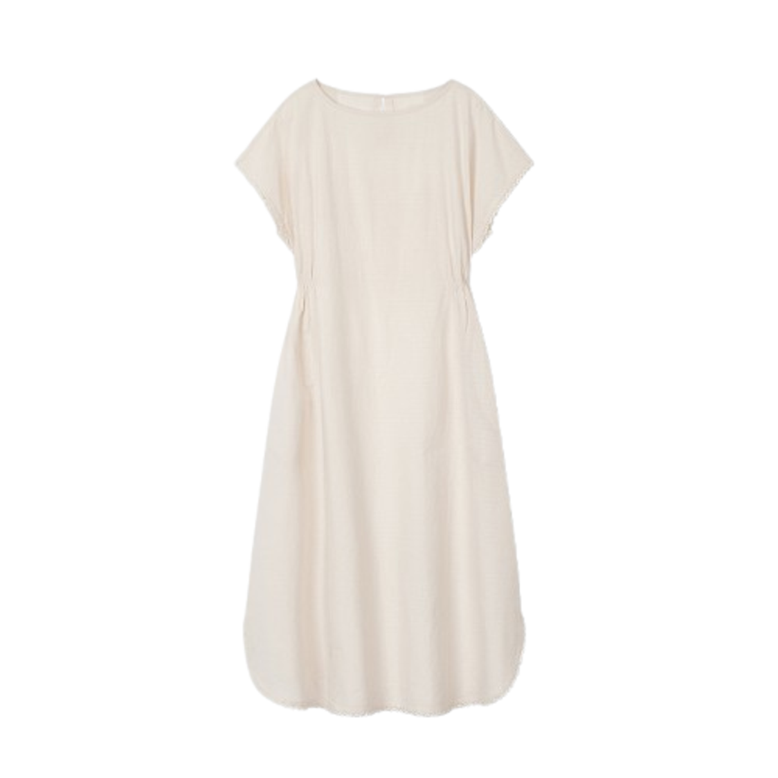 Jaju Women Eyelet Dobby Short Sleeve Pajama Dress Pink