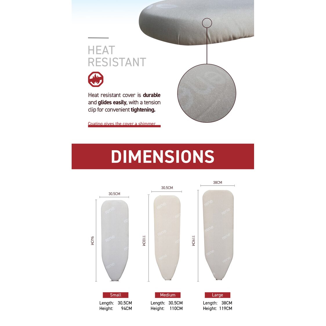 Rene Heat Resistant Baord Cover Classic