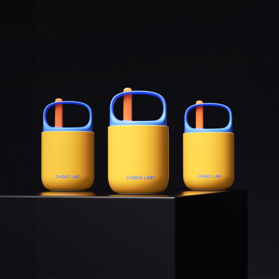 Chako Lab 450ml Baobao Thermos Cup Yellow Blue