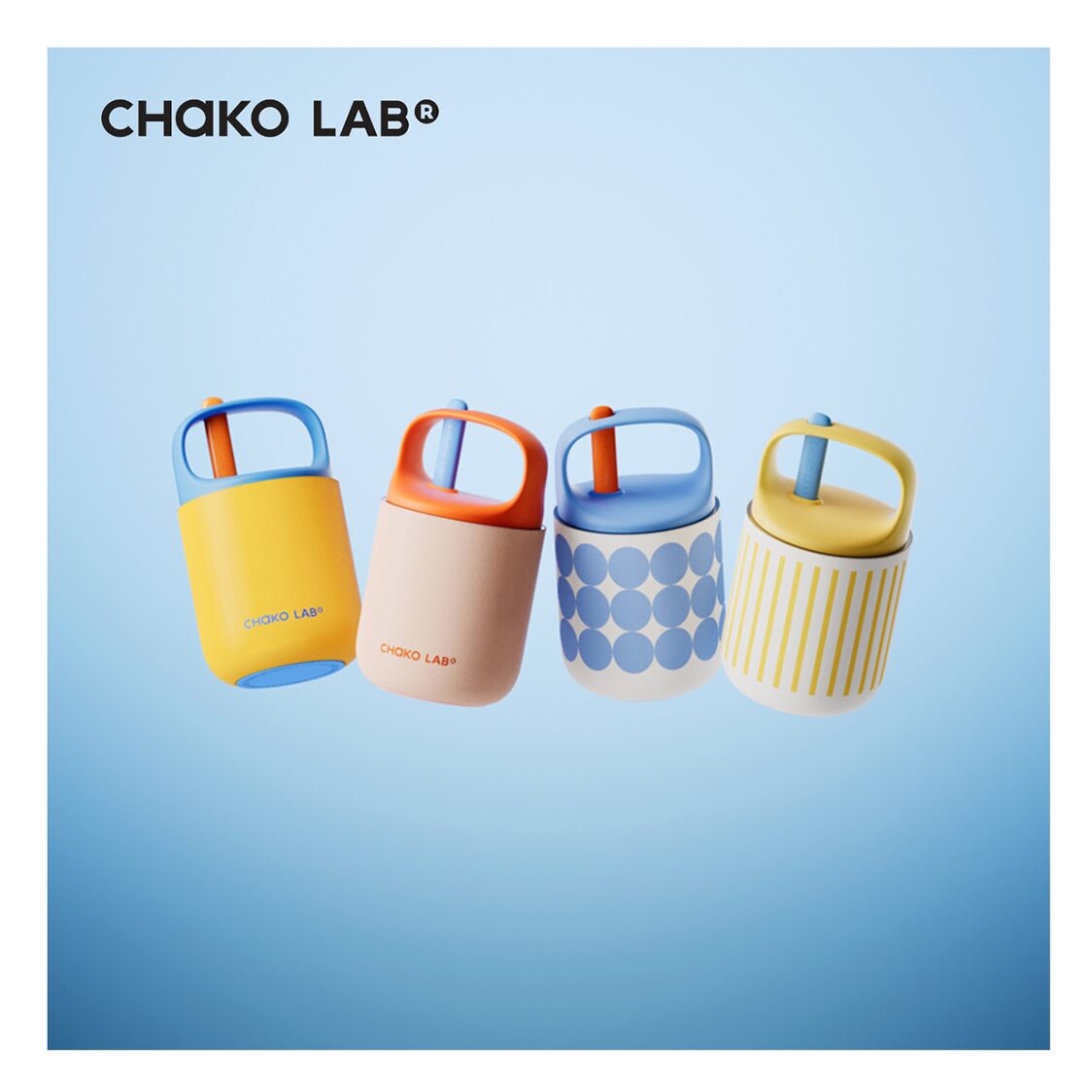Chako Lab 450ml Baobao Thermos Cup White Yellow