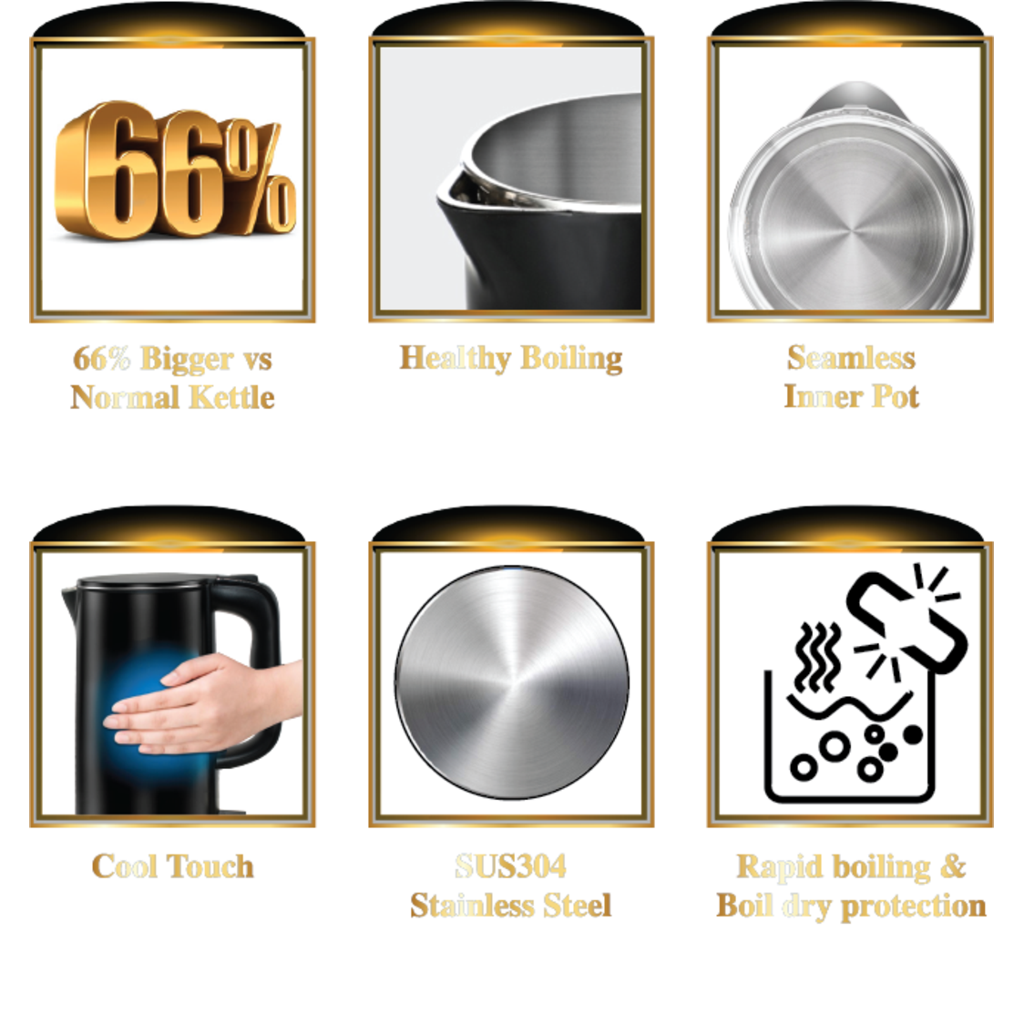 La Gourmet 2.5L Superbig Seamless Kettle 410948