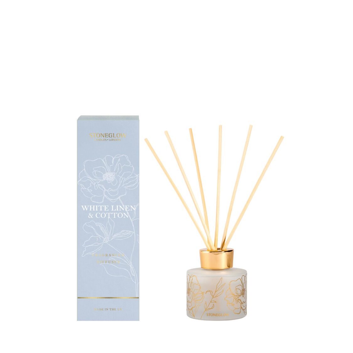 Stoneglow White Linen & Cotton Diffuser 120ml