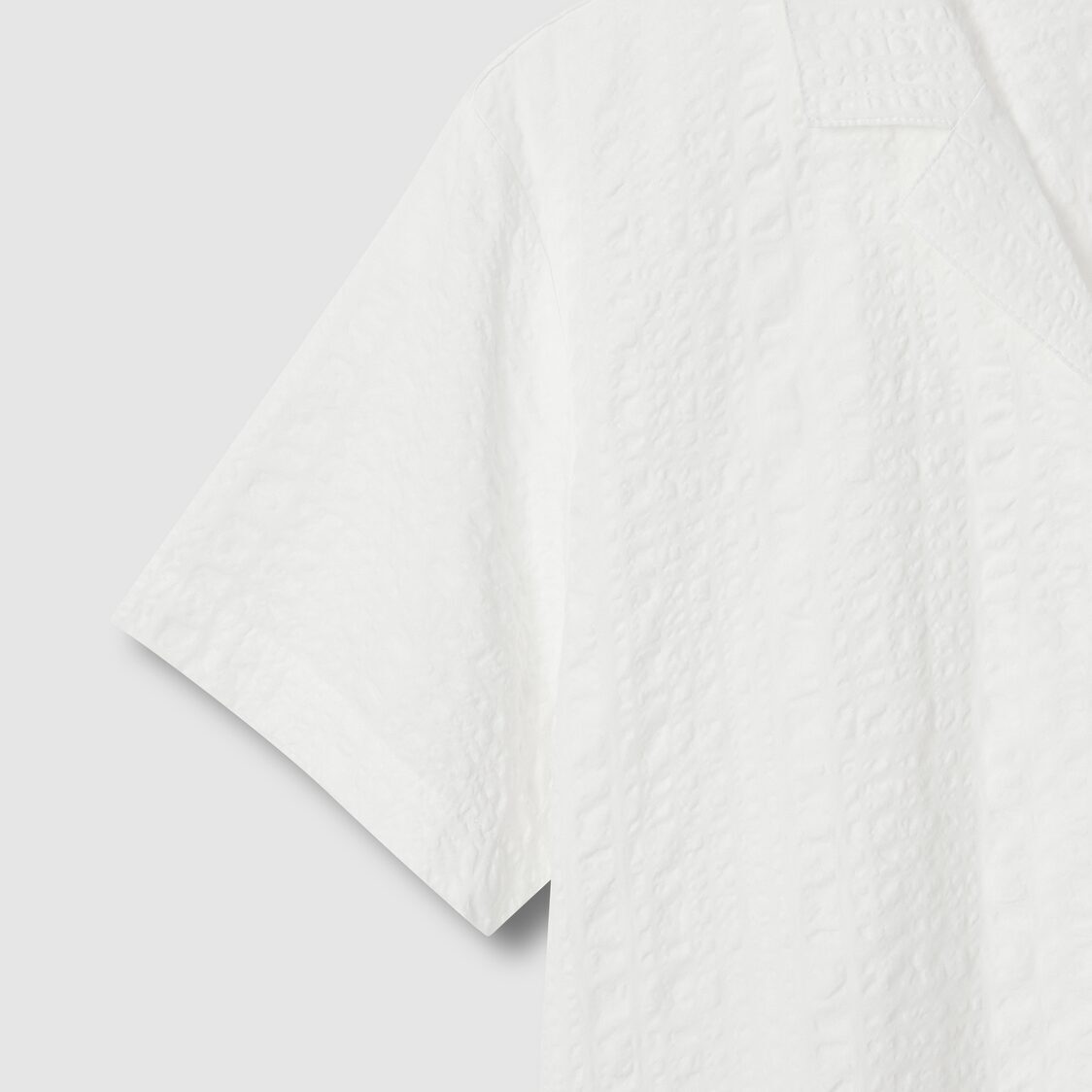 Jaju Women Cotton Rayon Seersucker Short Sleeve Pajama Shirt White