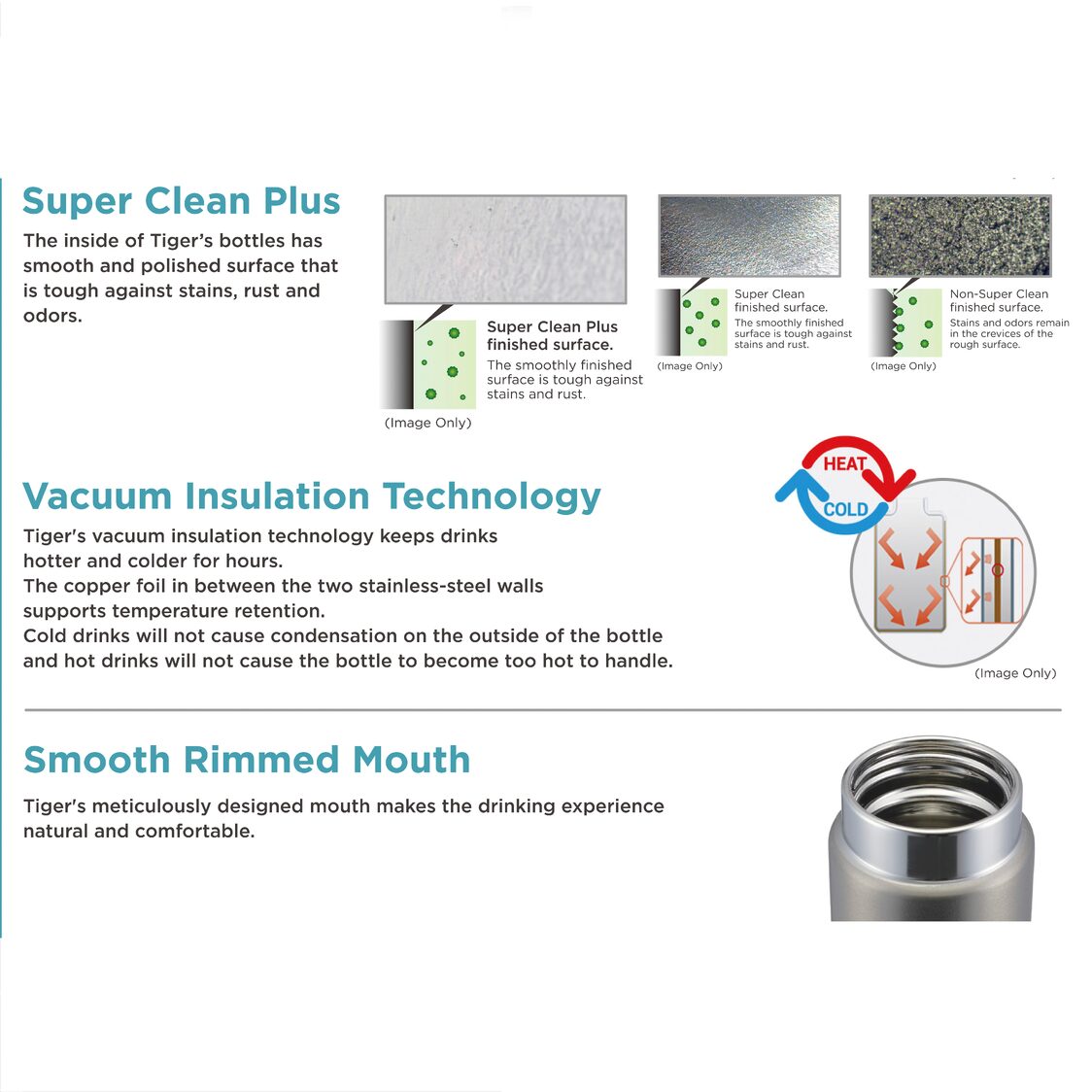 Tiger Bioguard+ Double S/Steel Thermal Bottle 480ml - Sand Beige (MKA-K048 CK)