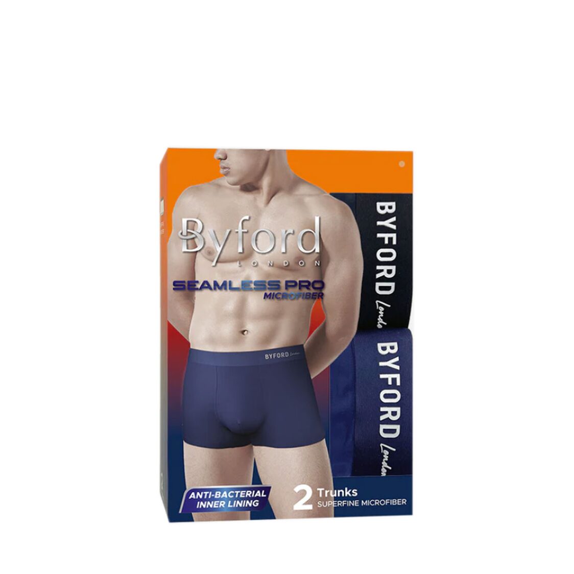 Byford 2pcs Men's Trunks Seamless Pro Superfine Microfiber