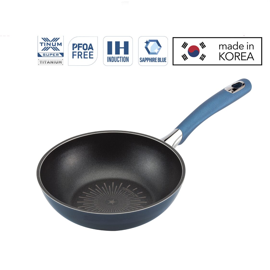 HAPPYCALL Classic Titanium IH 28cm Die Cast Wok Pan (Made in Korea, 3001-0238)