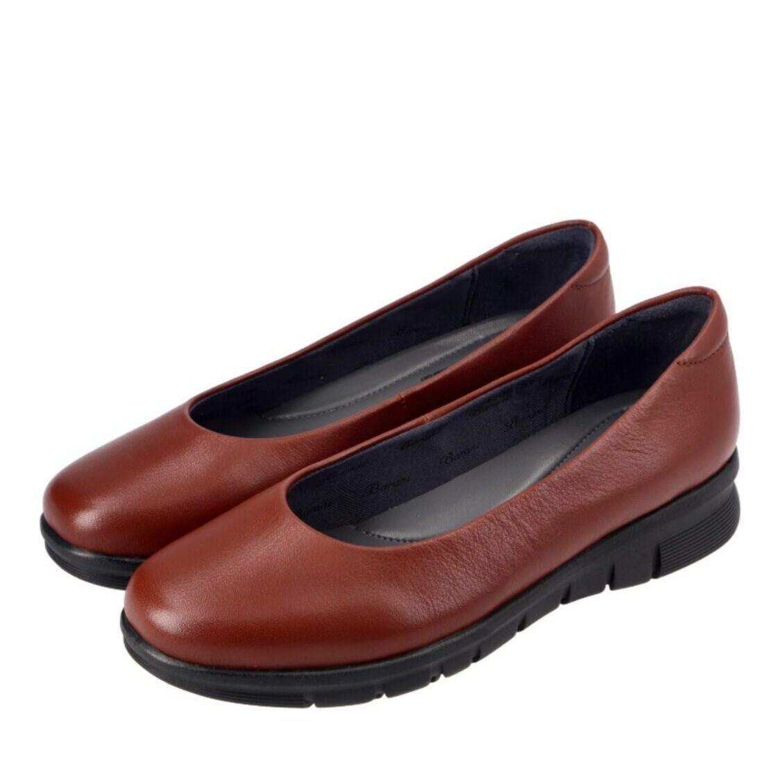 Barani Leather Pumps/Ballet Flats 1205 Tan