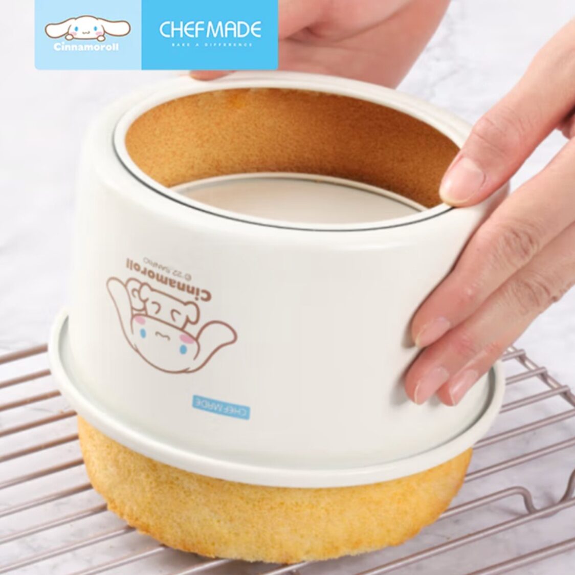 Chefmade Round Deep Cake Pan With Removable Bottom 16.9xH9cm Thickness 0.8Mm Cinnamoroll (1898cm-CL5029)