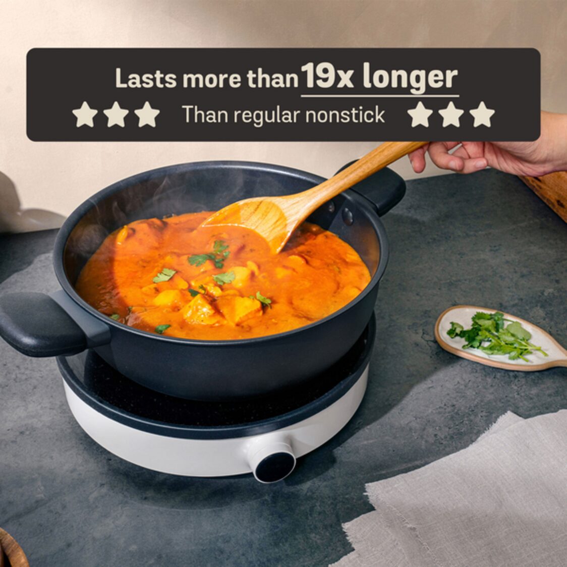 Meyer Midnight Nonstick 26cm Hard Anodized Covered Wok (Induction) 85081