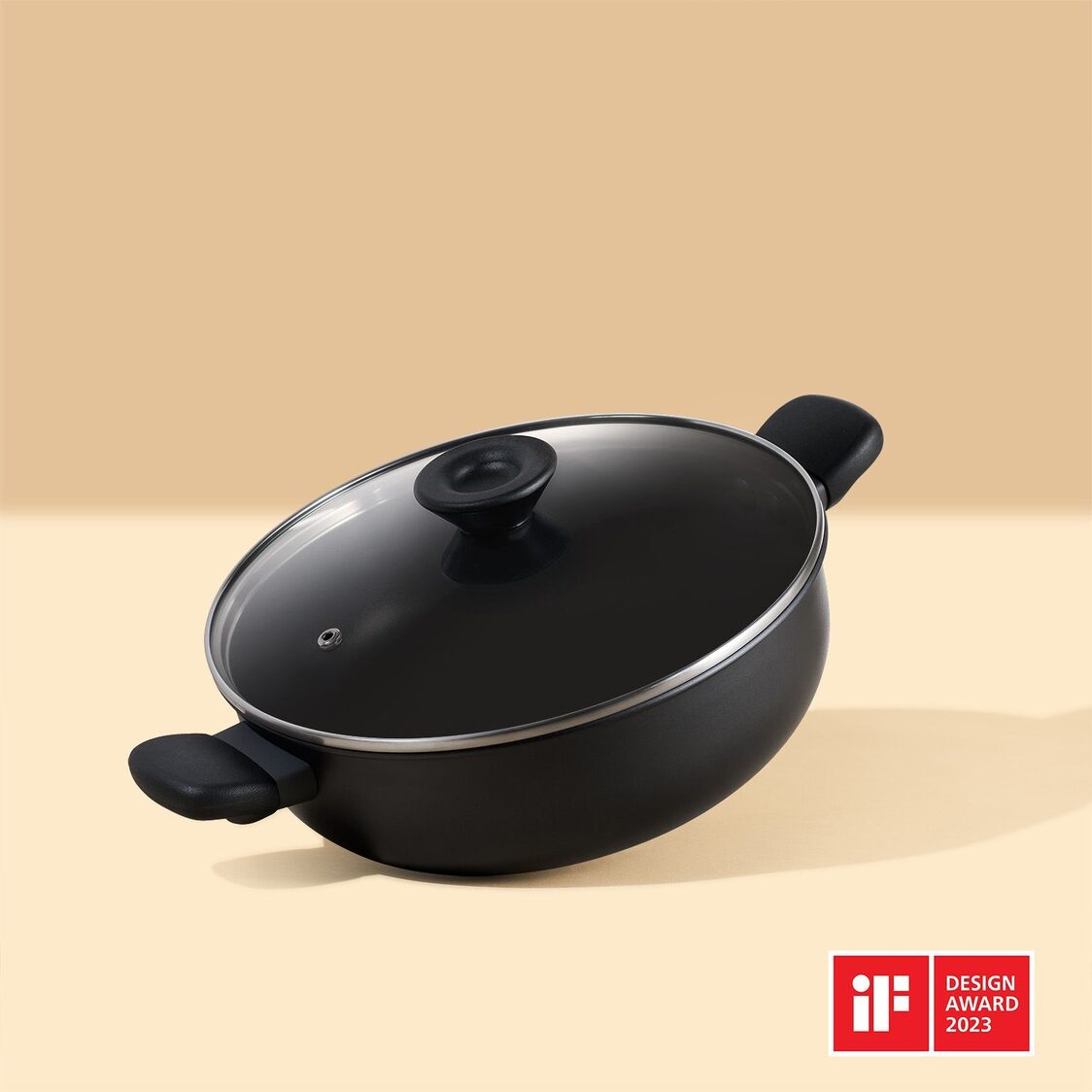 Meyer Midnight Nonstick 26cm Hard Anodized Covered Wok (Induction) 85081