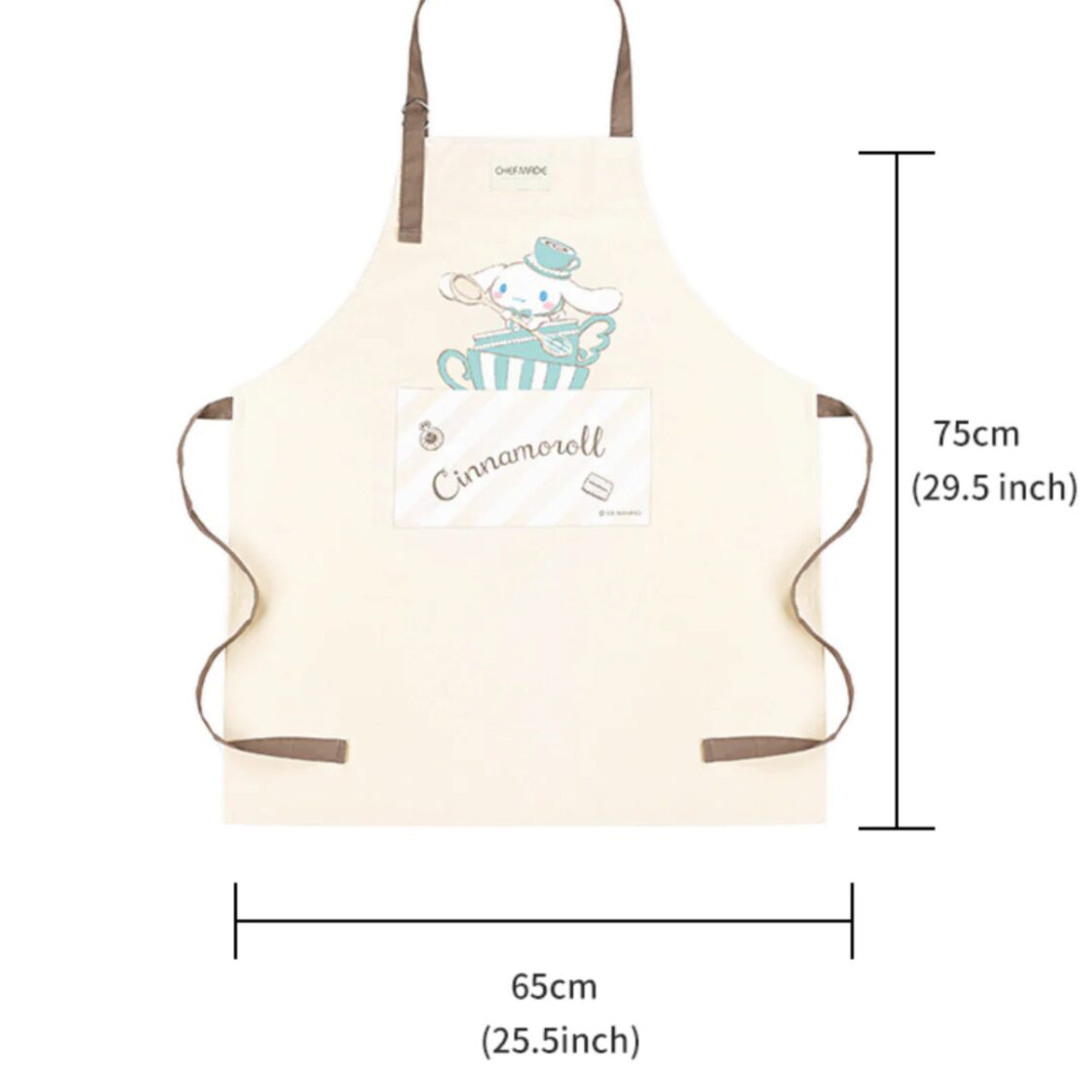 Chefmade Pure Cotton Apron L65xW75cm Cinnamoroll (1898cm-CL5014)