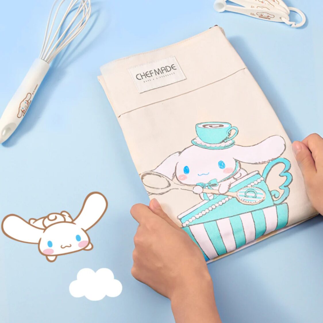 Chefmade Pure Cotton Apron L65xW75cm Cinnamoroll (1898cm-CL5014)