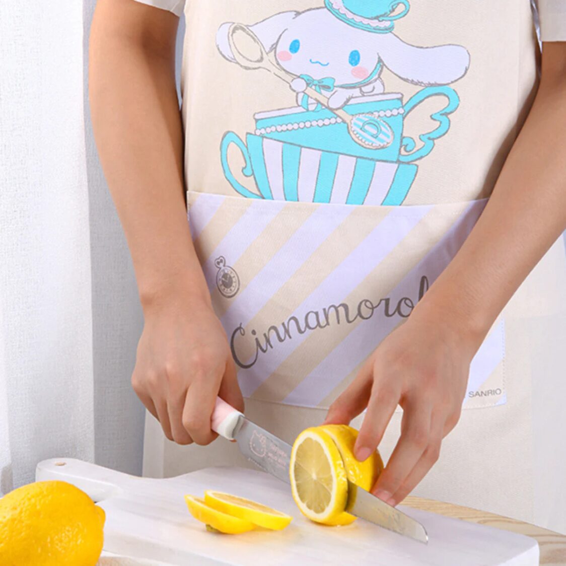 Chefmade Pure Cotton Apron L65xW75cm Cinnamoroll (1898cm-CL5014)