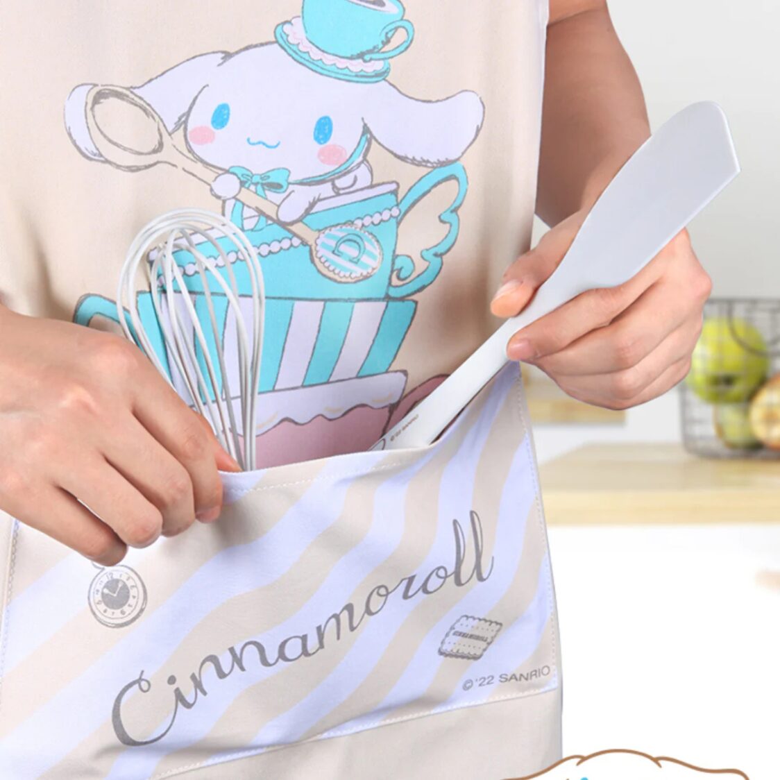Chefmade Pure Cotton Apron L65xW75cm Cinnamoroll (1898cm-CL5014)