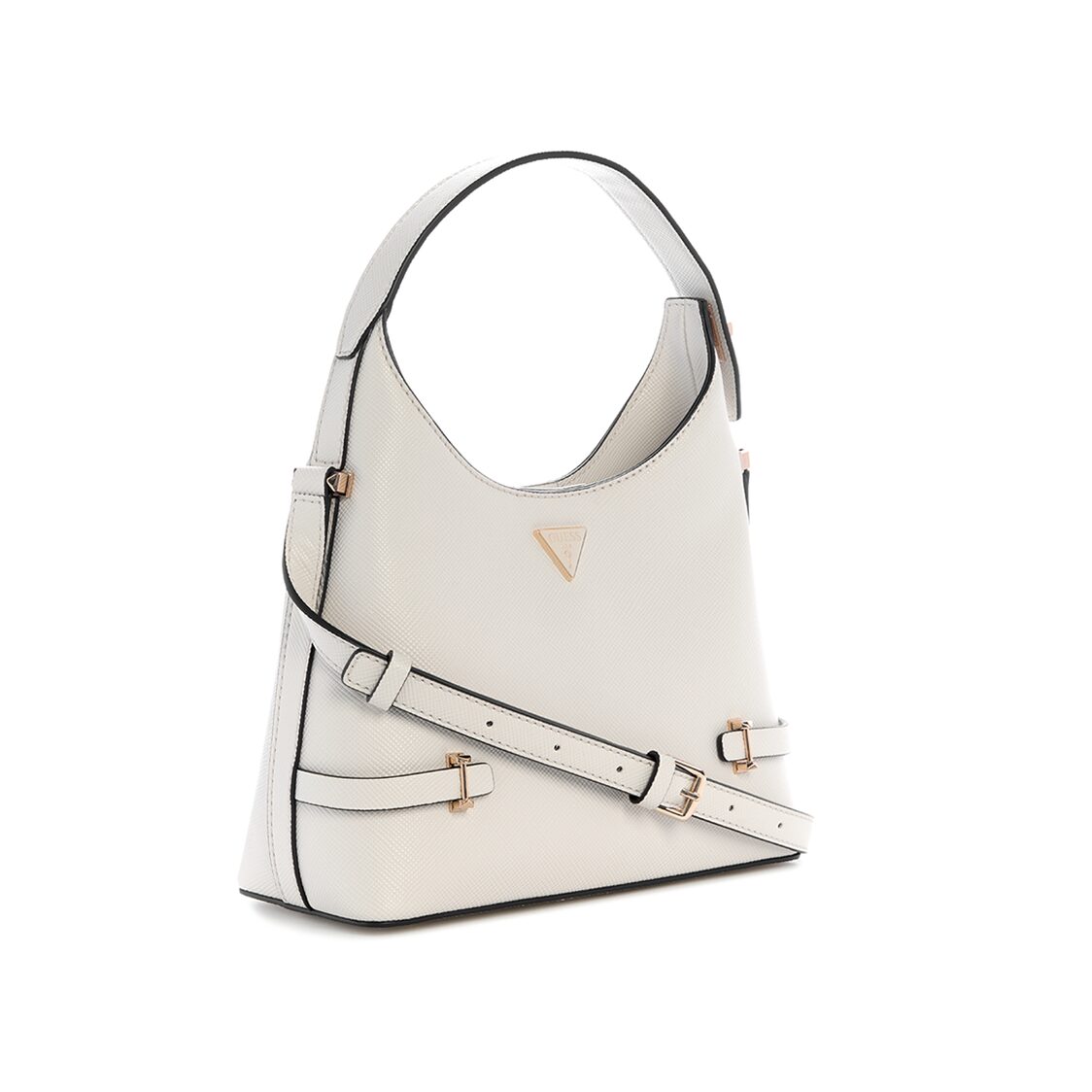 ROSALBA SMALL HOBO CROSSBODY,OFF WHITE