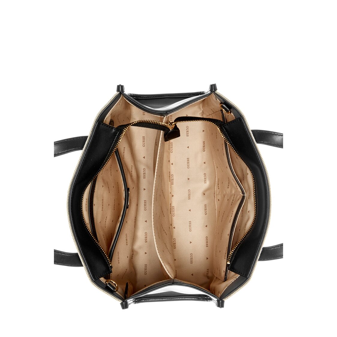 Guess G Status 2 Compartment Tote - Natural/Black