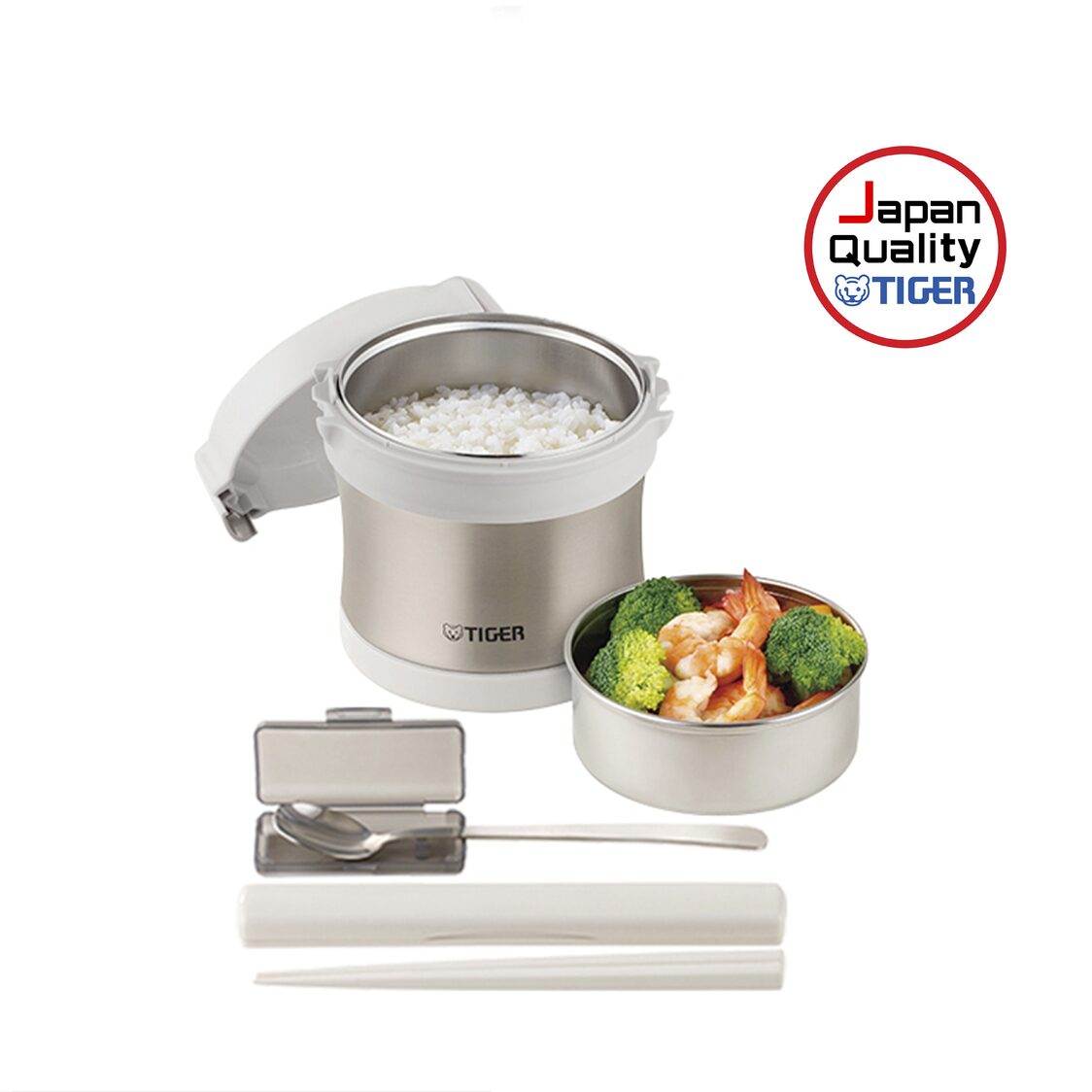 TIGER Vacuum Insulated Double Stainless Steel Lunch Box 0.9L (LXB-A100 XC)