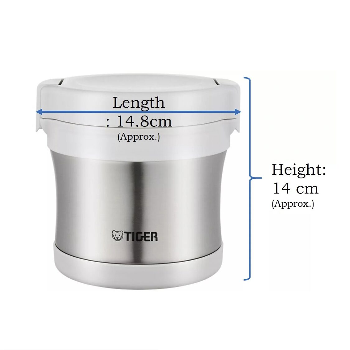 TIGER Vacuum Insulated Double Stainless Steel Lunch Box 0.9L (LXB-A100 XC)