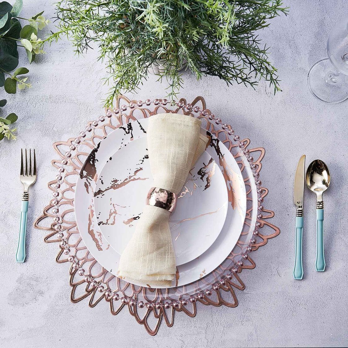 J. Rapee Sparkle Placemat Rose