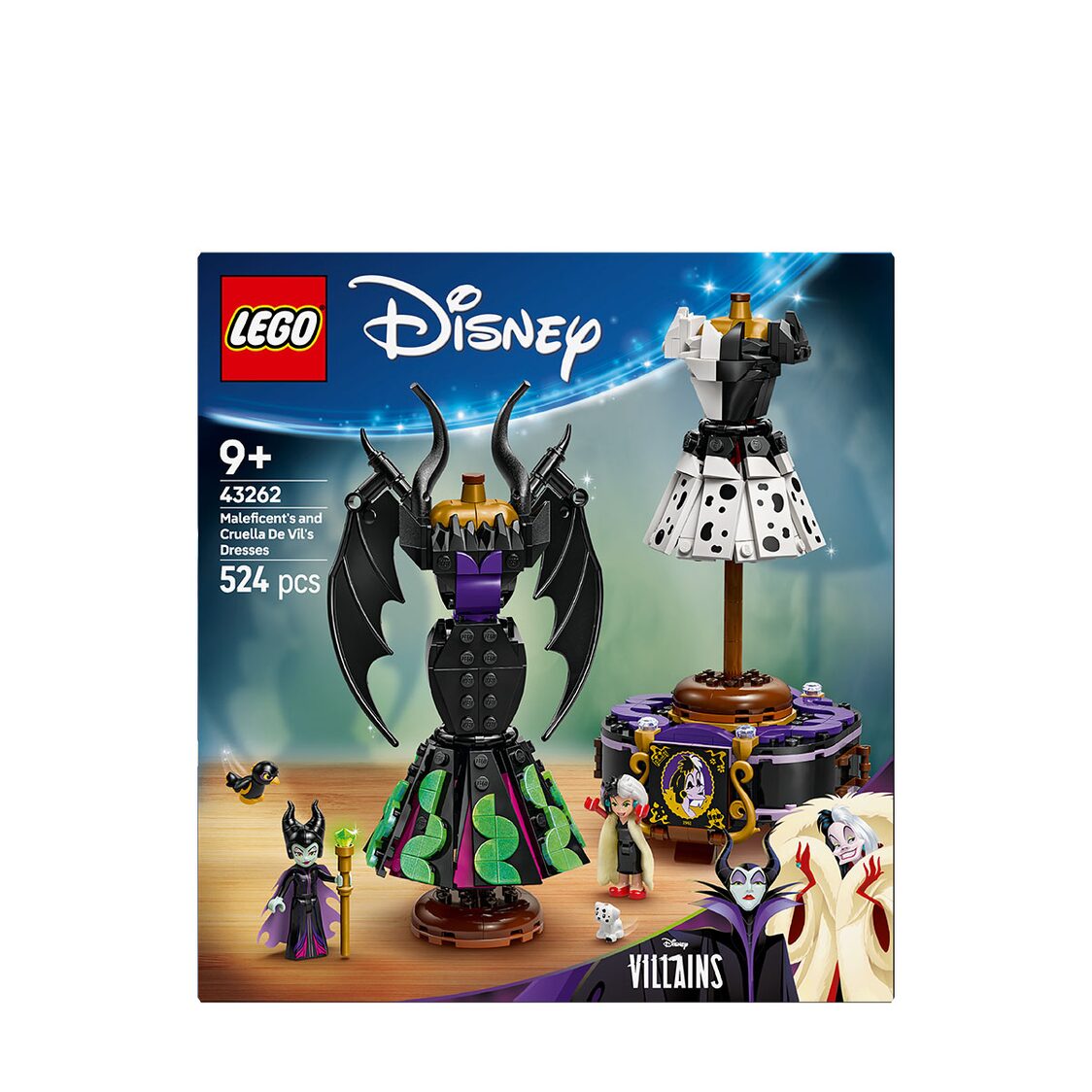 Lego Maleficent's and Cruella De Vil's Dresses 43262