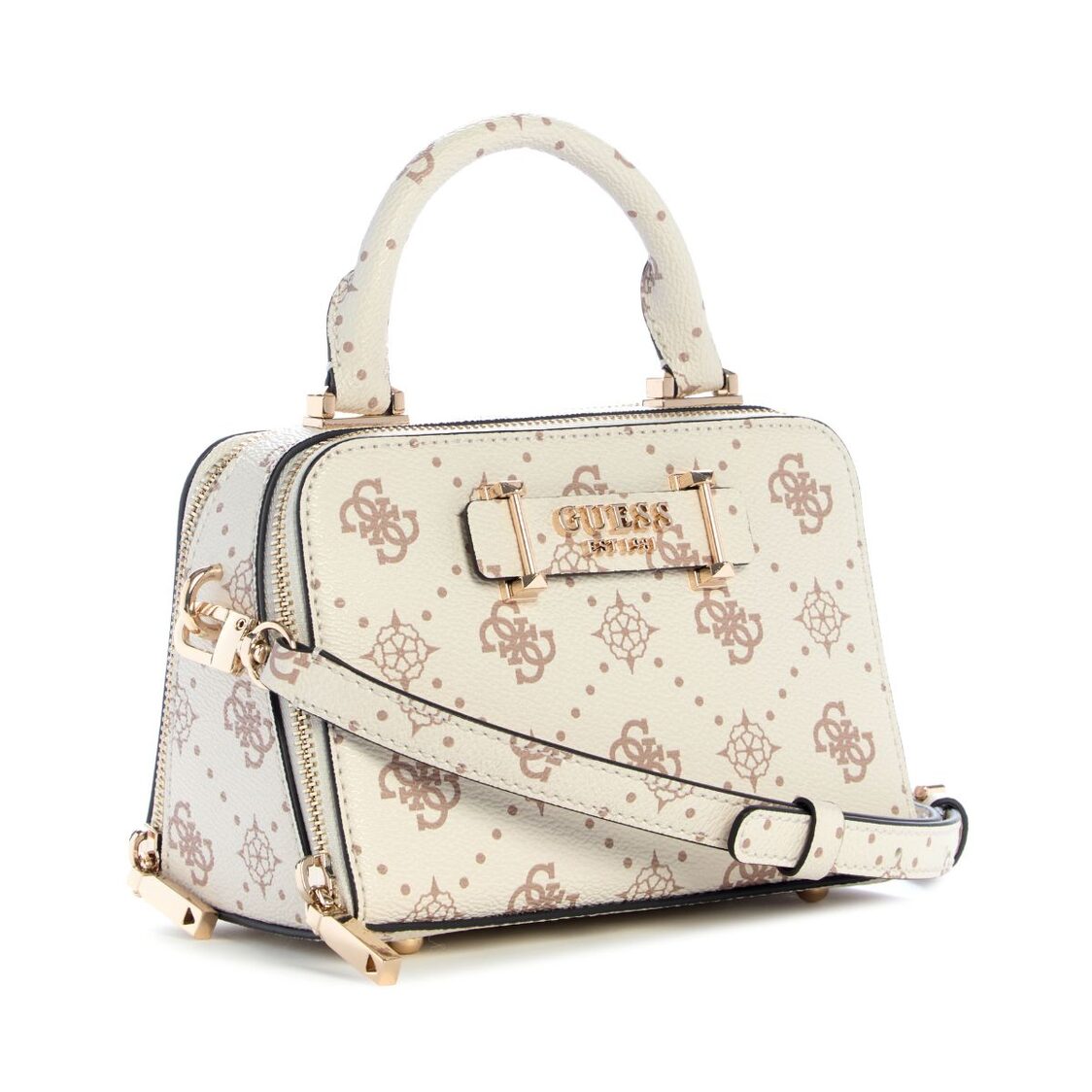 Guess Silia Mini Satchel - Vanilla Logo