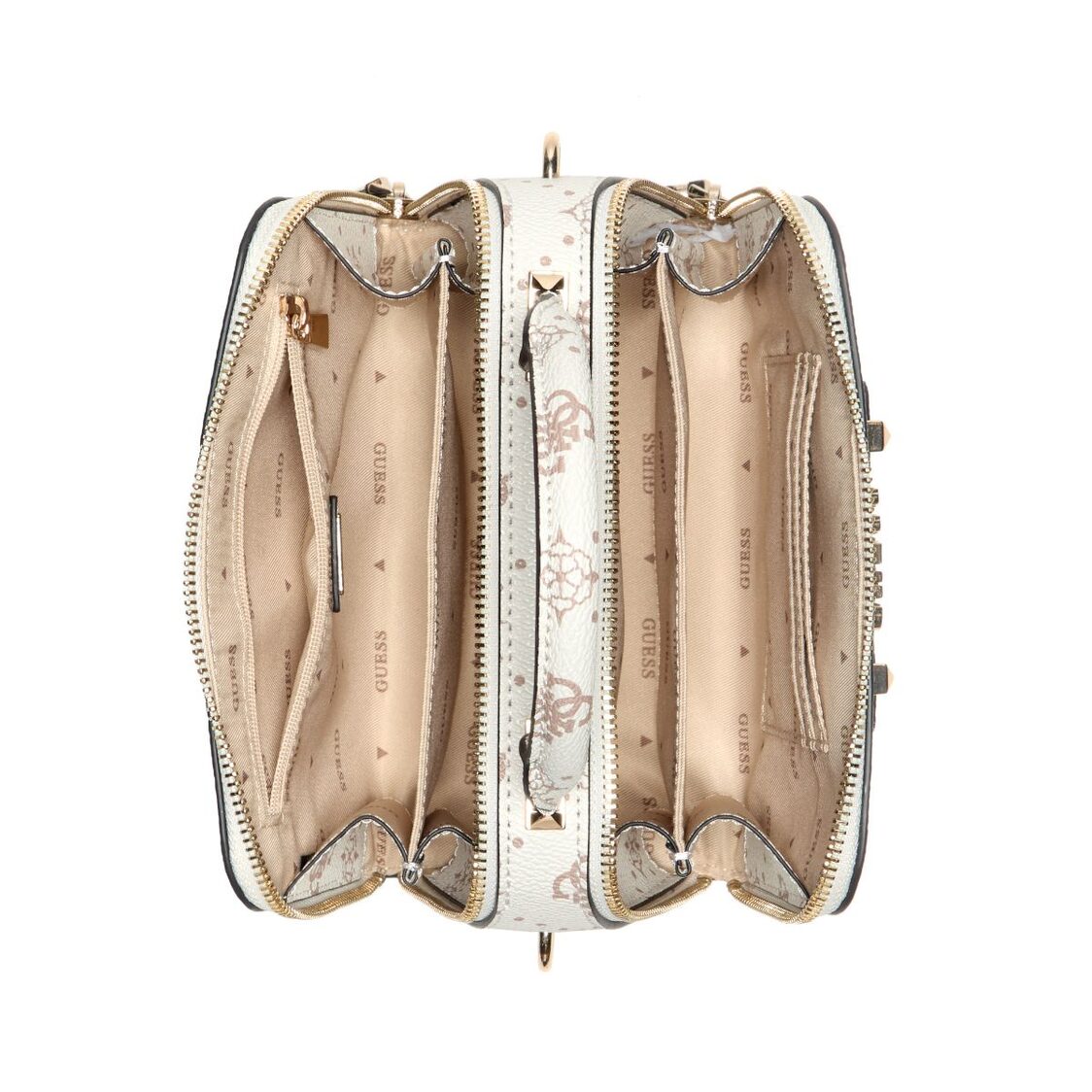 Guess Silia Mini Satchel - Vanilla Logo