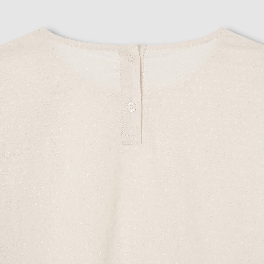 Jaju Women Eyelet Dobby Short Sleeve Pajama Shirt Pink