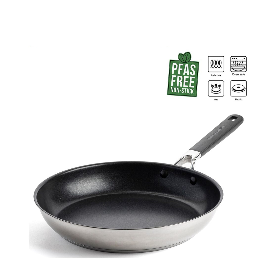 Kitchenaid Classic Stainless Steel 28cm Healthy Ceramic Open Frypan KACC697886