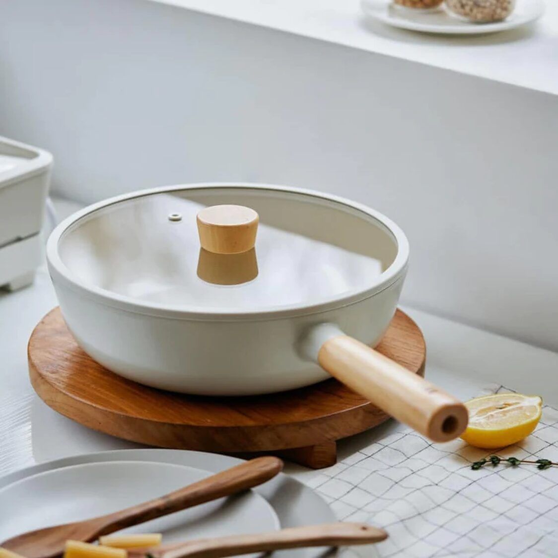 Neoflam Fika Wokpan 30cm with Glass Lid EK-FI-W30G