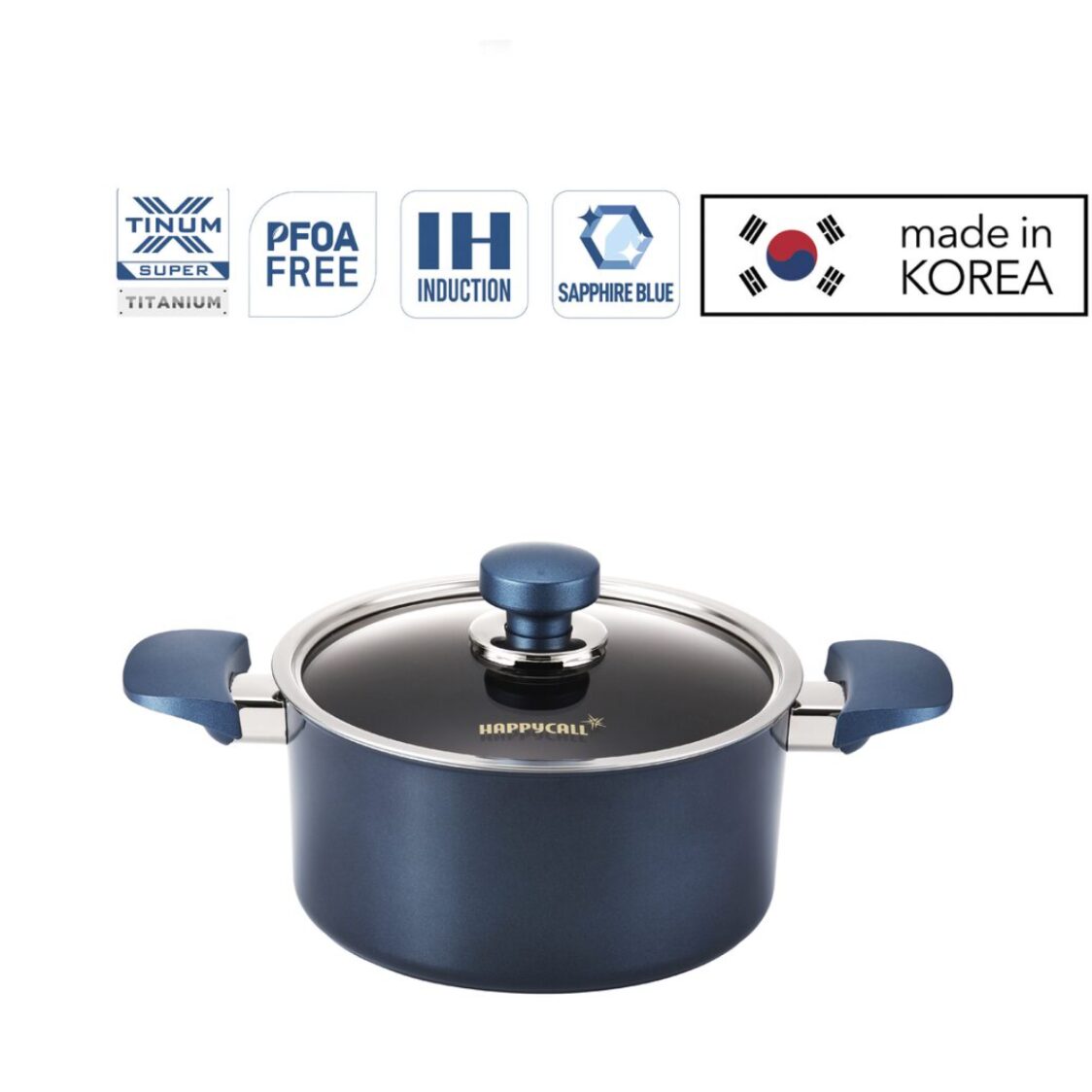 Happycall Classic Titanium IH Die Cast Stock Pot 20cm (3003-1193)