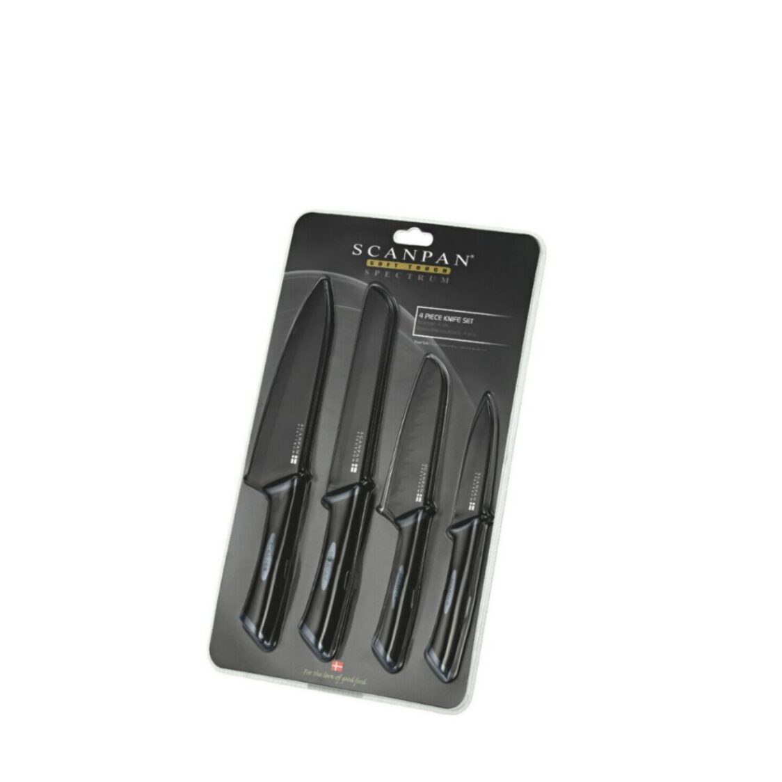 Scanpan Spectrum 4pc Knife Set, Black/Grey